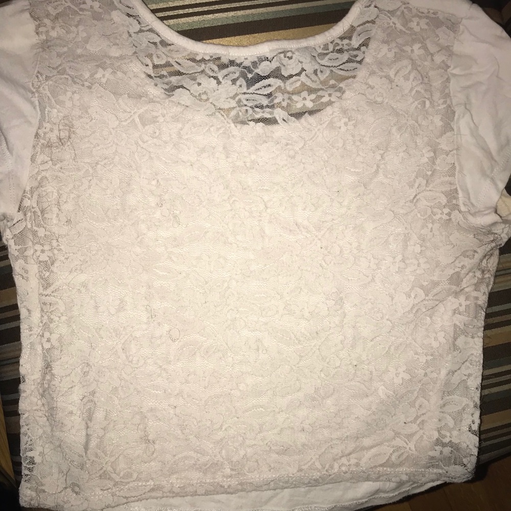white crop top